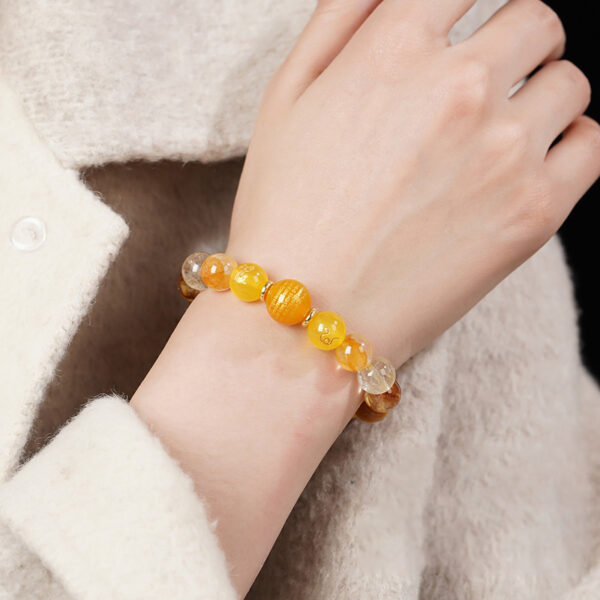 SANHE and LIUHE Natural citrine hair crystal twelve zodiac bracelets - 图片 2